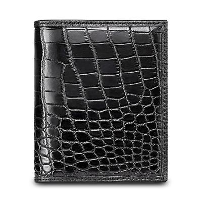 China 2022 Newest Fashion RFID Custom Wallet Leather Men Crocodile Texture Leather Wallet for sale