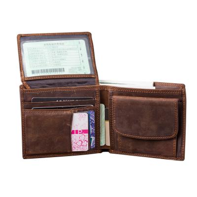 China RFID Vintage Wallets For Men Classic Mens Leather Wallet With Bifold And Coin Pocket for sale