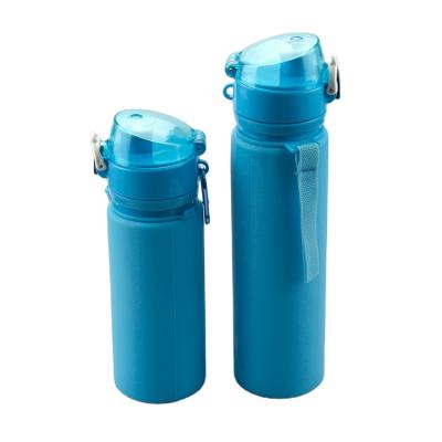 China Sustainable eco-friendly fashional designed collapsible silicone water bottle for sale