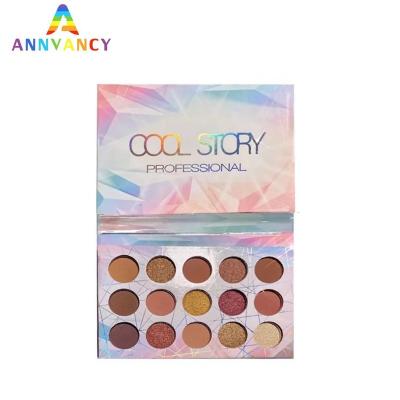 China New 45 Colors Eye Shadow Tray Shimmer Waterproof Multi Matte Chrome Eyeshadow Powder Three-dimensional Waterproof Eyeshadow Book for sale