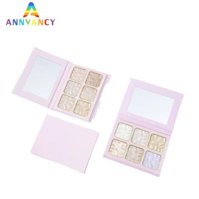 China Makeup private label 6 color powder highlighter bar waterproof bestseller loose tray customized logo high pressing high pigment highl for sale