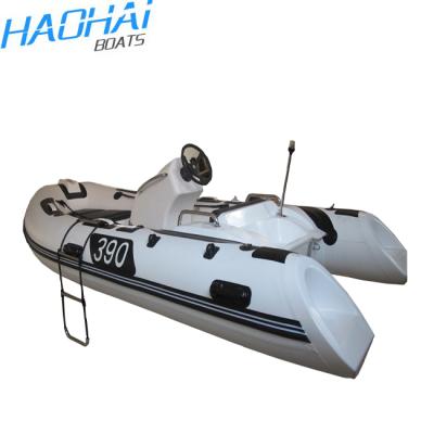 China Fishing 12.8ft RIB Inflatable Boat RIB390C Snail Mail Rigid Hull Inflatable Fishing Boat For Sale for sale