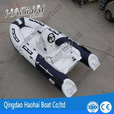 China Small Speed ​​PVC Material Fiberglass Rib Inflatable RIB 390cm Boat Used For Outboard Motor for sale