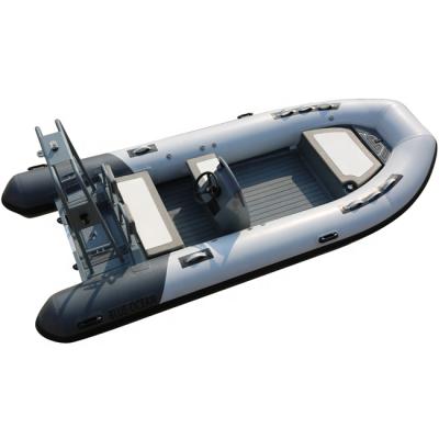 China Entertainment/Fishing 15.4ft RIB Boat Aluminum Hull Inflatable Family Rowing Boat RIB Fishing for sale