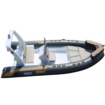 China Family Entertainment / Sport Fishing RIB Rowing Boat CE 18ft 5.5m RIB Boat Hypalon Fiberglass Hull For Sale for sale