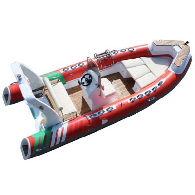 China Family Entertainment / Sport Fishing RIB Rowing Boat CE 18ft 5.5m RIB Boat Hypalon Fiberglass Hull for sale