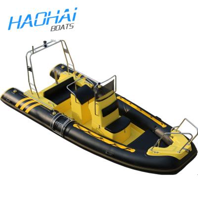 China 19ft Fiberglass RIB 580 Military Inflatable Rib Boat With Outboard Motor for sale