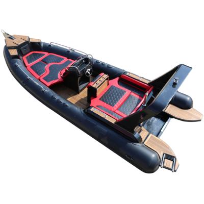 China 2019 Leisure Sport China RIB Boat Luxury 700 Fiberglass Rigid Hull Inflatable Fishing Boat For Sale for sale