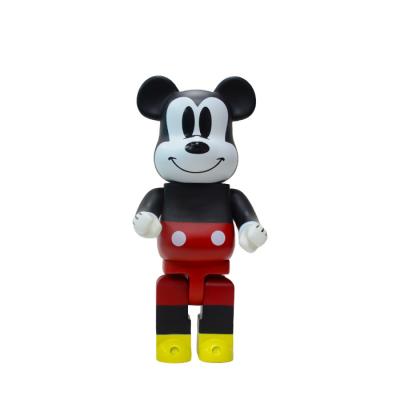 China Anime Violent Bearbrick Bear Building Block Material Coloring Doll Bear Action Number Toys Mickey Mouse Mold DIY Model for sale