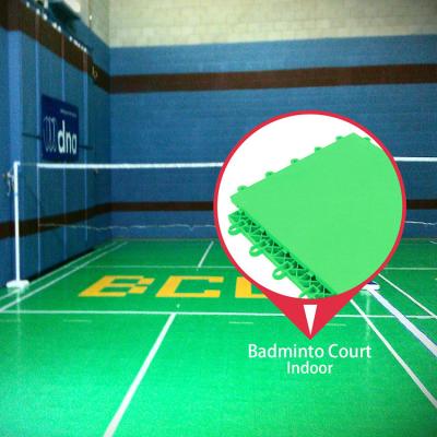 China Badminton Court Indoor Portable Anti-Slip Type New Interlocking Outdoor Sports Court Badminton Floor Rubber Mat Standard Sizes for sale