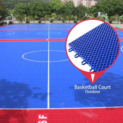 China Outdoor& Indoor basketball court good costs 100% new pp outdoor sport court basketball synthetic interlocking flooring for sale