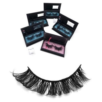 China Meng Wholesale D Natural Long Curl Matrix Russian Volume Strip Lashes False Eyelash Extension Strip Eyelash Winged Extensions for sale