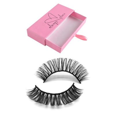 China Meng Wholesale Natural Long Die Curl Wink Winged Eyelash Extensions Russian Faux Mink D C Volume Strip Lashes Eyelash Extensions for sale