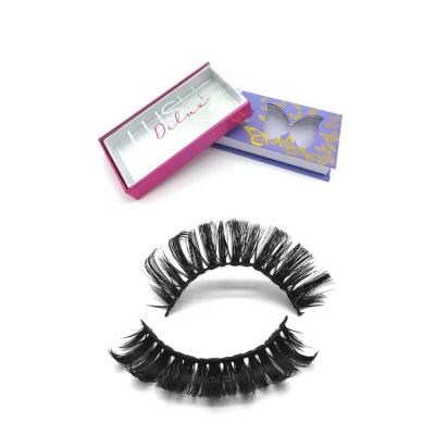 China Meng Wholesale 3d Natural False Mink Curl Long Matrix Russian Volume Strip Lashes Handmade Russian Strips Eyelash Wink Winged Eyelash Extension for sale