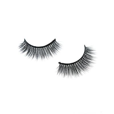 China Wholesale natural fluffy silk mink winged private label stripe faux lashes 3d lashes with magnetic wick box for sale