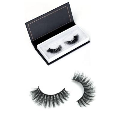 China Wholesale Handmade High Quality Russian Silk Crisscross False 3D False Eyelashes Volume Lash Custom Synthetic Strip Lashes Packaging for sale