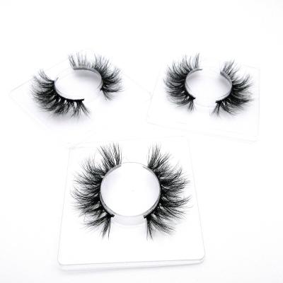 China Sensitive Wholesale High Quality Luxury 3d Mink Lashes Real Siberia Mink Lashes Half Strip Lashes Private Label Box for sale