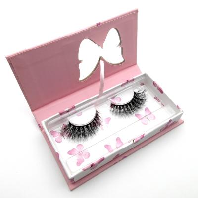 China Sensitive Wholesale High Quality Luxury 3d Mink Lashes Real Siberia Mink Lashes Half Strip Lashes Private Label Box for sale