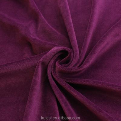 China Hot Sale 50D*50D DTY Polyester Spandex Warp Korea Velvet Fabric Anti-static Brush Crushed For Dress Fabric for sale