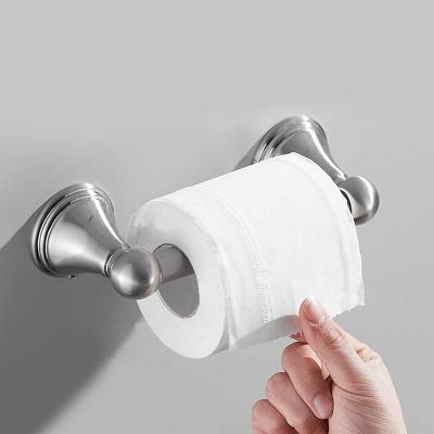 China 2021 Modern Toilet Farmhouse Cuty Chrome Towel Holder Creative Toilet Paper Spring Roll Tempat Kertas Rod Paper Holder for sale