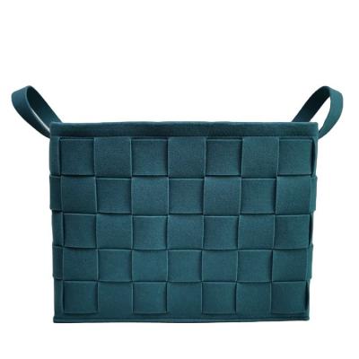 China Amazon Viable Hot Selling Felt Storage Box Basket Felt Collapsible Storage Box for sale