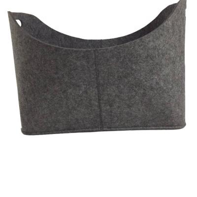 China Sustainable 5mm Firewood Felt Eco - Friendly Bag With Two Handles for sale