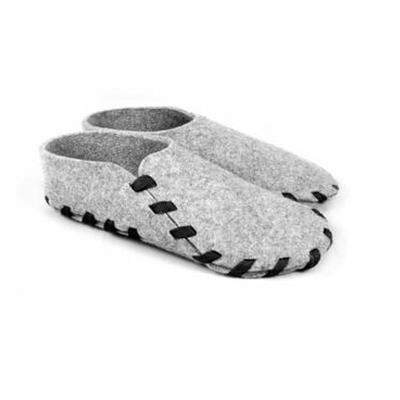 China Handmade Anti-slippery Felt Slippers Woman DIY Weave Home Slippers for sale