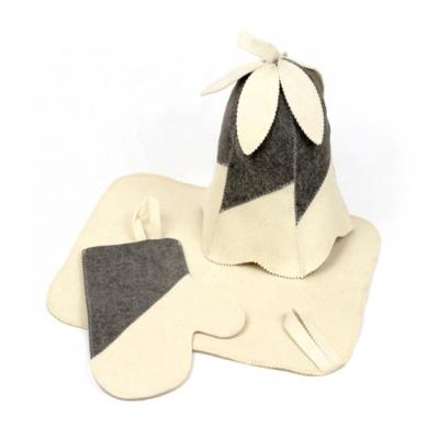 China Handmade Plush Wool Felt Seamless Sauna Hat for sale