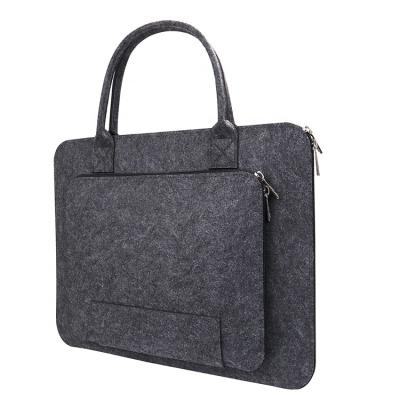 China Multifunctional Purpose Custom Felt Laptop Bah Sleeve Portable Felt Laptop Carrying Case for sale