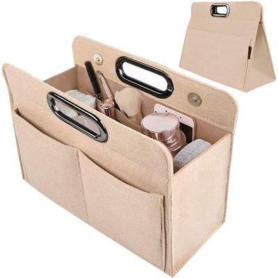 China Other Travel Foldable Fashion Felt Cosmetic Bag Insert for sale