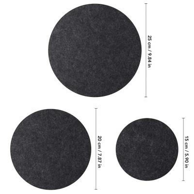 China Flower Pot Felt Viable Gray Round Felt Coaster Mat for sale