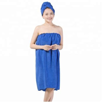 China Cheap Hot Sale QUICK DRY Microfiber Women Beach Bath Towel Robe for sale