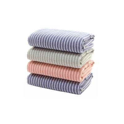 China Factory Compressed Custom Stripe 450gsm Soft OEKO BSCI Face Towel 100% Cotton for sale