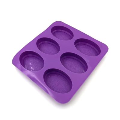 China Factory Direct Viable High Quality Goods Custom Decorative Oval Silicone Soap Molds For Soap Making for sale