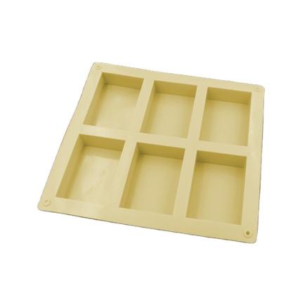 China High Quality Custom Viable Homemade Silicone Soap Mold 3D Silicone Square Handmade Soap Tray Mold for Soap Making for sale