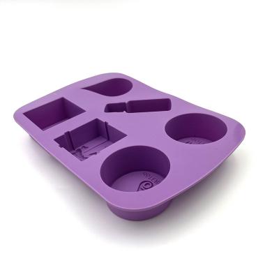 China Viable Factory Wholesale Custom Silicone Soap Molds 6 Cavity Silicon Soap Making Molds For Soap Making for sale