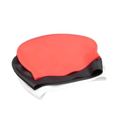 China Pure Color Swim Cap Custom Colored Soft Durable Silicone Waterproof Bath Covers Swim Caps Caps For Adult And Children for sale