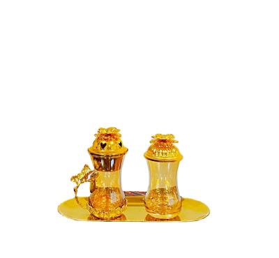 China Incense.Interior Buddhist Temple.Decoration. Gather New Type Indoor Zinc Alloy Censer Censer Glass Incense Cup Holder for sale