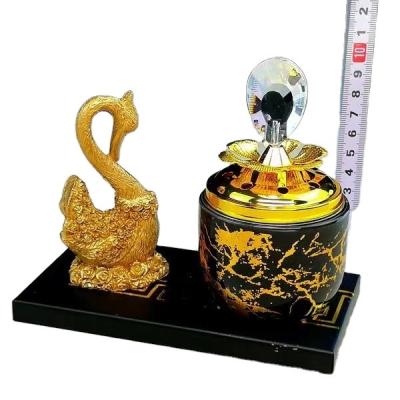 China Incense.Interior Buddhist Temple.Decoration. Collect New Swan Resin Model Arab Bakhoor Censer for sale