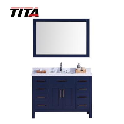 China Modern Moisture Proof And Waterproof Bathroom Vanity Cabinet T9150-48B for sale