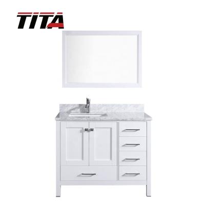 China Modern American Tall Bathroom Vanity with Marble Countertop for sale