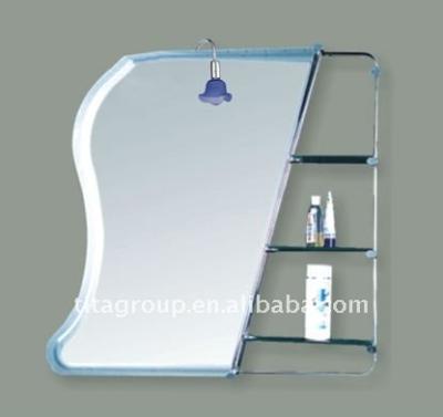 China Double Arm Extend 5mm Silver Bathroom Mirror With Shelf TJ-1418 for sale