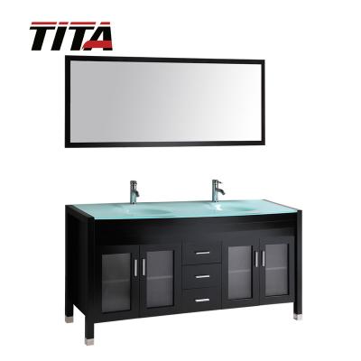 China Modern Cheap Bathroom Vanity Set 72 Inch With Double Sink for sale