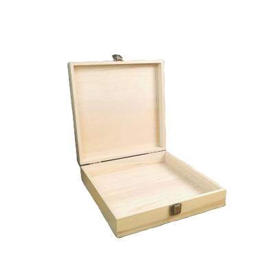 China Recyclable custom size unfinished cheap wooden gift box to package wooden box bulk factory direct sales for sale