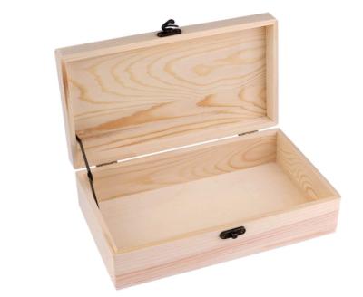 China Wholesale Recyclable Customized Natural Environmental Protection Solid Wood Flip Jewelry Box Wooden Storage Box for sale