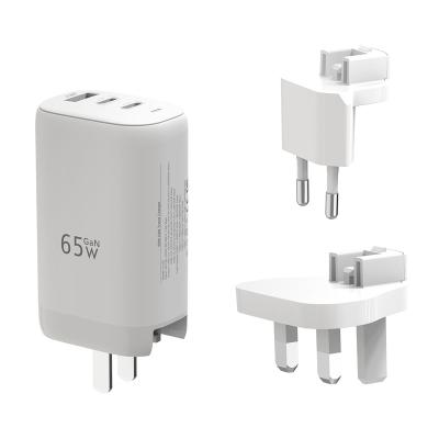 China New Arrival Mobile Phone Mobile Phone GAN Charger 65W QC 3.0 Quick Charger USB Charger for sale