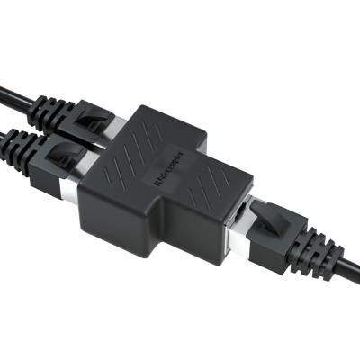 China Network Connector RJ45 Network Cable Connector Network Tee Main Network Cable Extension One Point Two Adapter Splitter for sale