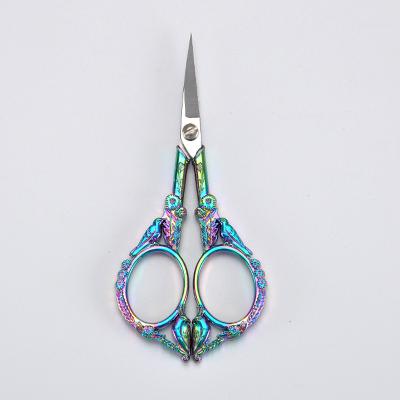 China Professional Manicure Scissors Gold Copper Cuticle Cutter Stainless Steel Eco-friendly Nail Tools Popular Nightingale Bird Design for sale