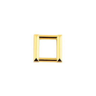 China Fashion Hardware Accessories Gold Color Metal Nickel Free High Polished Square Bag Buckle Real for sale