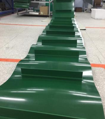 China Oil Resistant Automatic Belt Conveyor System Mini PVC Green Clamped Conveyor Belt for sale